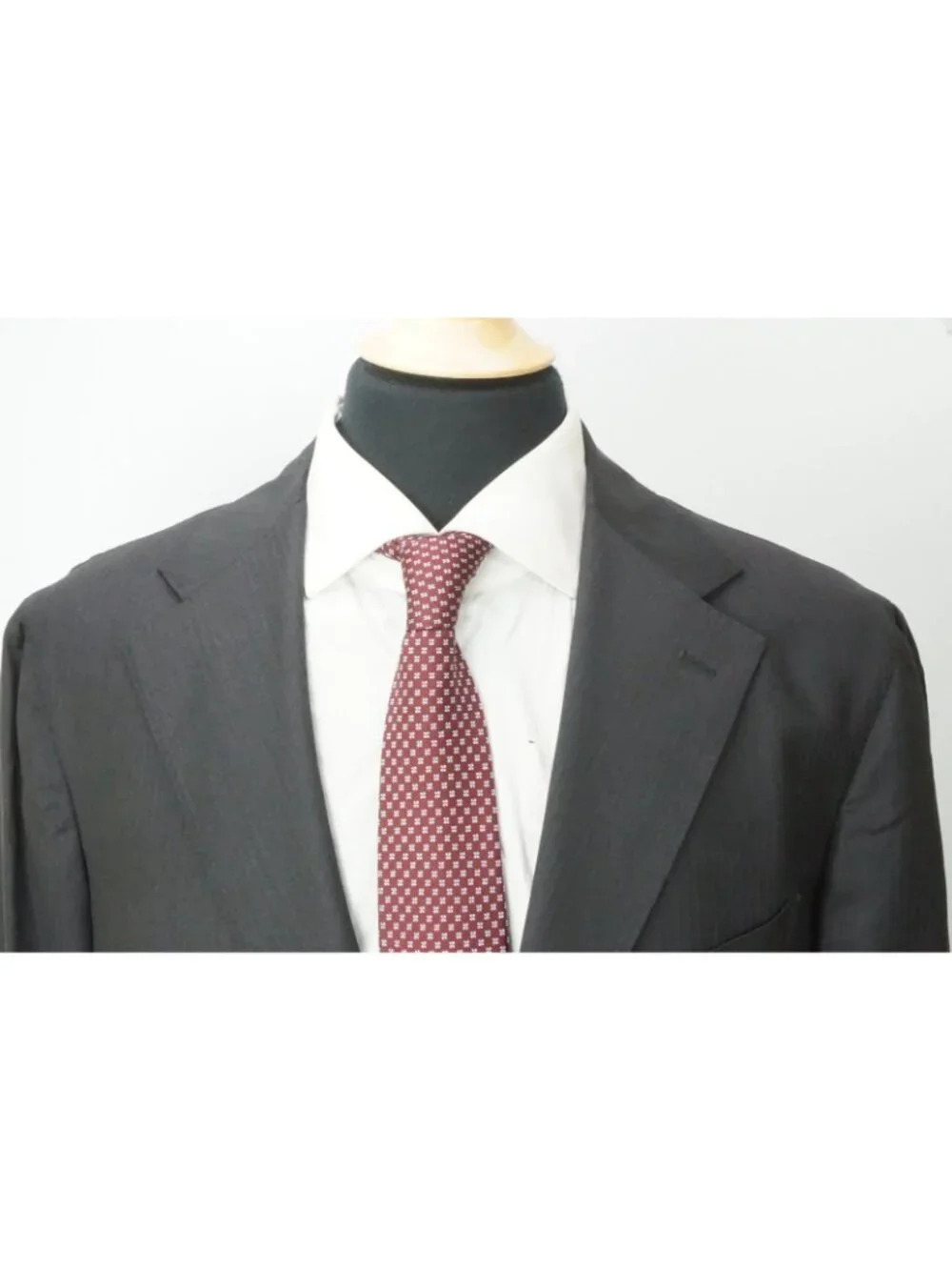 Riviera Milano Gray Herringbone S180s Wool 2 Pc Suit Jacket Pant 48R Brand New